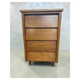 Mid Century Modern Wood Finger Pull Night Stand