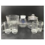 Vintage Libbey Beer Mugs, Pedestal Bowl & More
