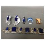 Mexican Clasp Bracelet And Lucite Jewelry