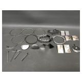 Vtg Costume Jewelry Silver Tone Industrial Look