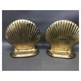 Hollywood Regency Brass Penco Seashell Bookends