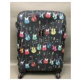 It Guitar Print Rolling Luggage