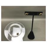 Tested 14k Gold Earrings & Pendant