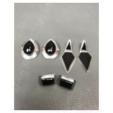 Vintage Sterling Silver Pierced Earrings