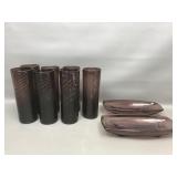 Vtg Blown Amethyst Spiral Art Glasses & More!