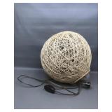 Rustic Woven Wicker Pendant Ball Lamp