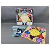 Vtg Handpainted Chinese Checkers & Dragon Dominoes