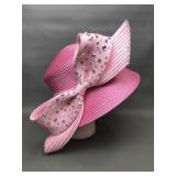 Fabulous Pink Rhinestone Church Or Derby Hat
