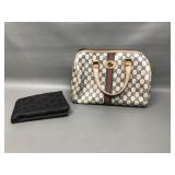 Vtg Gucci Boston Monogram Bag
