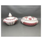 Ukrainian Art Pyrophy Lidded Jars