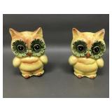 Vintage Porcelain Lefton Owl Salt & Pepper Shakers