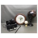 Table Top Globe, Mini, Clock & Binoculars