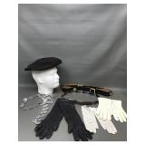 Vtg Ladies Belts, Wool Hat, Leather Gloves & More!