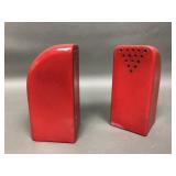 Vintage Red Range Top Salt & Pepper Shakers