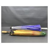 Vintage Paper Flower & Purple Fabric Parasols