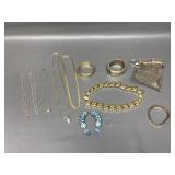 Massive Coro Clip On Earrings, Clamper Bangles &