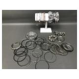 Vtg & Modern Silver Tone Costume Jewelry Bracelets