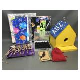 Handmade Birdhouse, Vtg Wrapping Paper & More