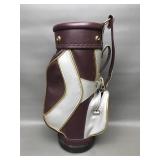 Mini 1970's Leather Goft Bag Formally Lamp