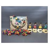 Small Woven Raffia Purse, Hula Girls & More!