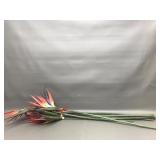 Vtg Bird Of Paradise Faux Flower Stems From Hong