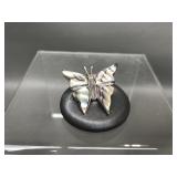 Sterling Silver Mexico Abalone Shell Butterfly Pin