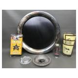 Vintage Gary Patterson Golf Glasses, Steel Server