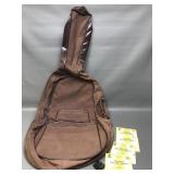 Vintage Brown Leather & Canvas Cello Gig Bag