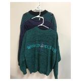 Vintage Large & Xl Iou Knit Sweaters