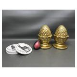Pineapple Bookends, Kenyan Soapstone Carved Egg &