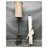 Asian Style Artwork And Table Lamp