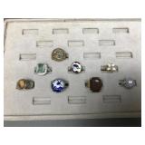 Vtg Costume Jewelry Rings Including Art & Delph