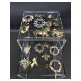 Monet, Avon, Sarah Coventry & More Vtg Brooch Pins