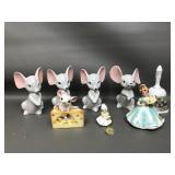 Vtg Ceramic Mouse Salt & Pepper, Josef Originals