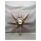 Iconic Welby Mcm Wood & Metal Starburst Wall Clock