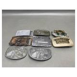 Vtg Metal Belt Buckles Raleigh Lights, Road