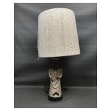 Vtg Sculptural Religious Mcm Table Lamp