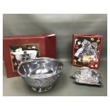 Lenox Snowman Tray And Holiday Bowl