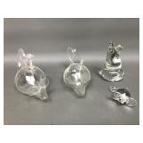 Artisan Glass Mice Perfume Bottles & Glass Decor