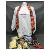 Vintage Scarves And Mickey Mouse Sweatshirt