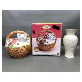 Alco Ceramic Cookie Jar & Lenox Bud Vase