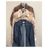 Maison Briar House L & Xl Vtg Polyester Shirts