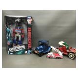 Vintage Metal Toy Cars And Transformer Figure