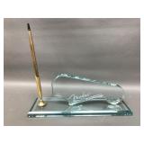 Collectible Fender Guitar Shaped Glass Paperweight
