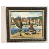 Signed Roland Vernet Canvas Oil Painting