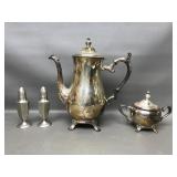 International Silver Pot, Sugar Bowl & More