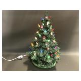 Vintage Ceramic Christmas Tree Missing Star & A