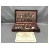1940's Harmony House Plated Flatware In Wood Box