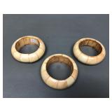 Tessellated Horn Or Yak Bone Bangle Bracelets