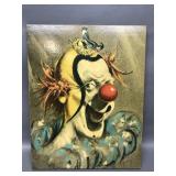 Cydney Grossman Birdnest Clown Wall Plaque Art
